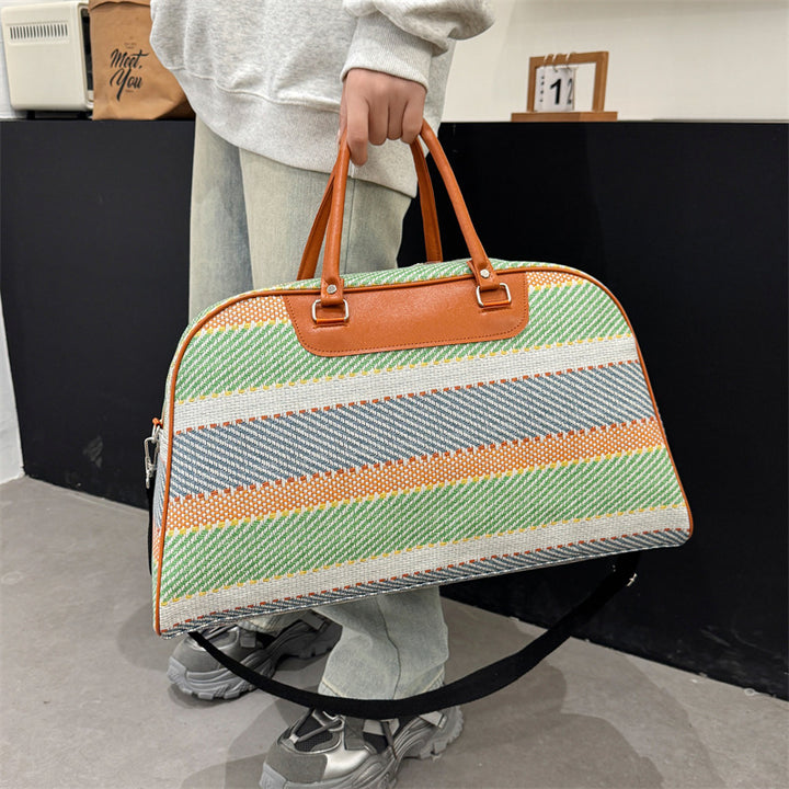 Stylish Plaid Weekend Tote Bag Bowlift