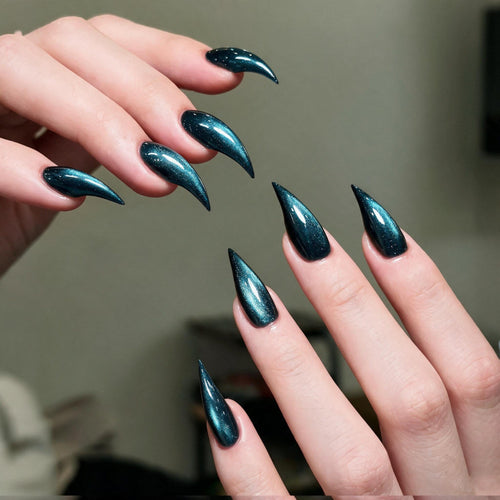 Premium Press-On Nail Set with Teardrop Design