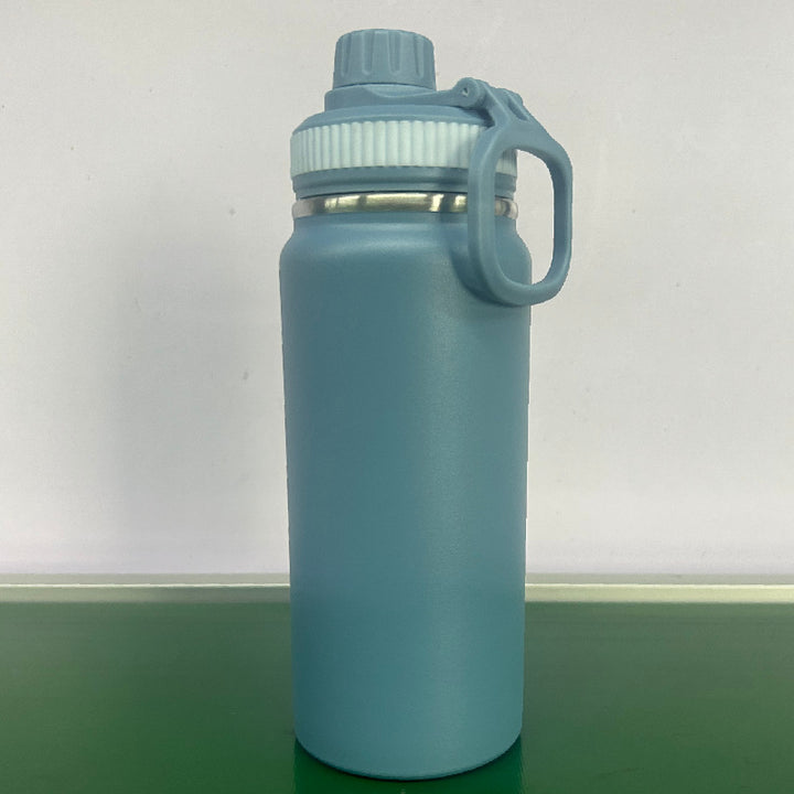 Double-Wall Vacuum Insulated Stainless Steel Wide-Mouth Water Bottle With Leakproof Screw Cap And Ergonomic Carry Handle