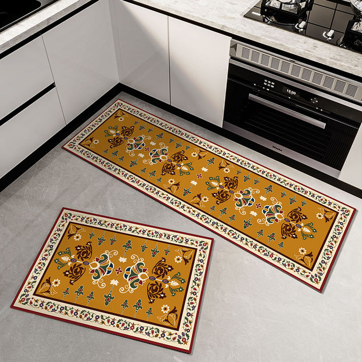Floral Patterned Kitchen Runner Mat Bowlift