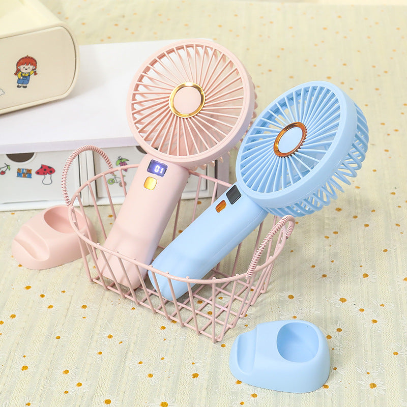 Women Portable Mini Table Fan with LED Display Bowlift