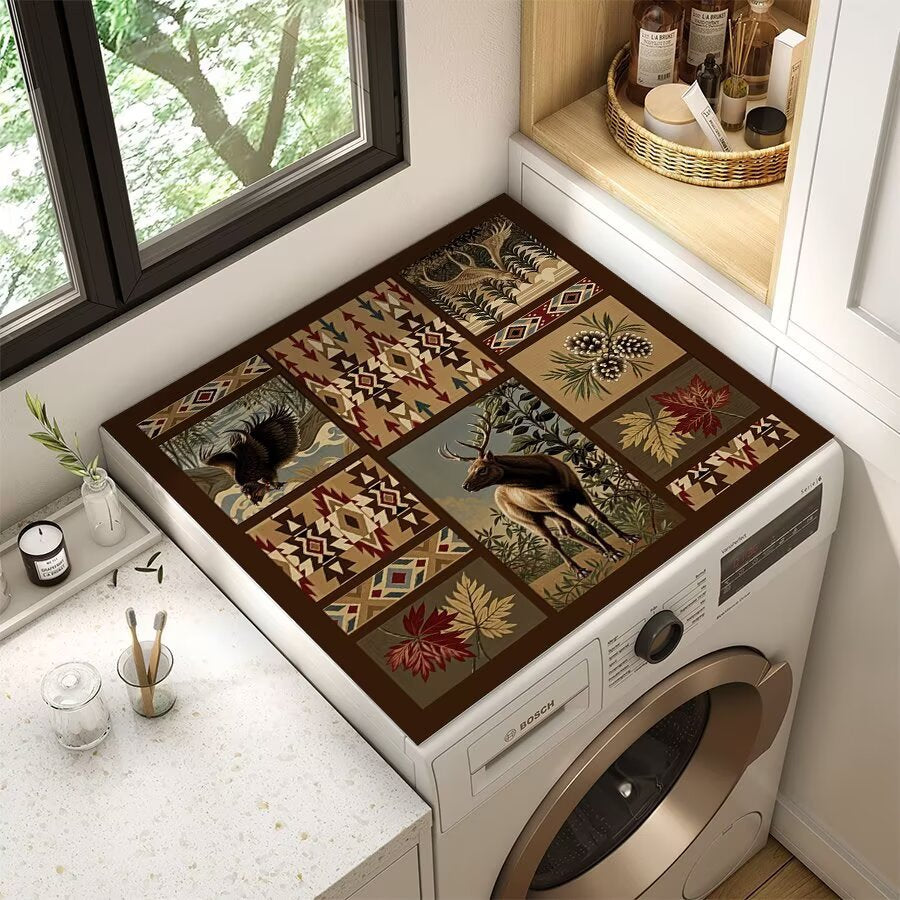Wildlife-Themed Laundry Room Mat Bowlift