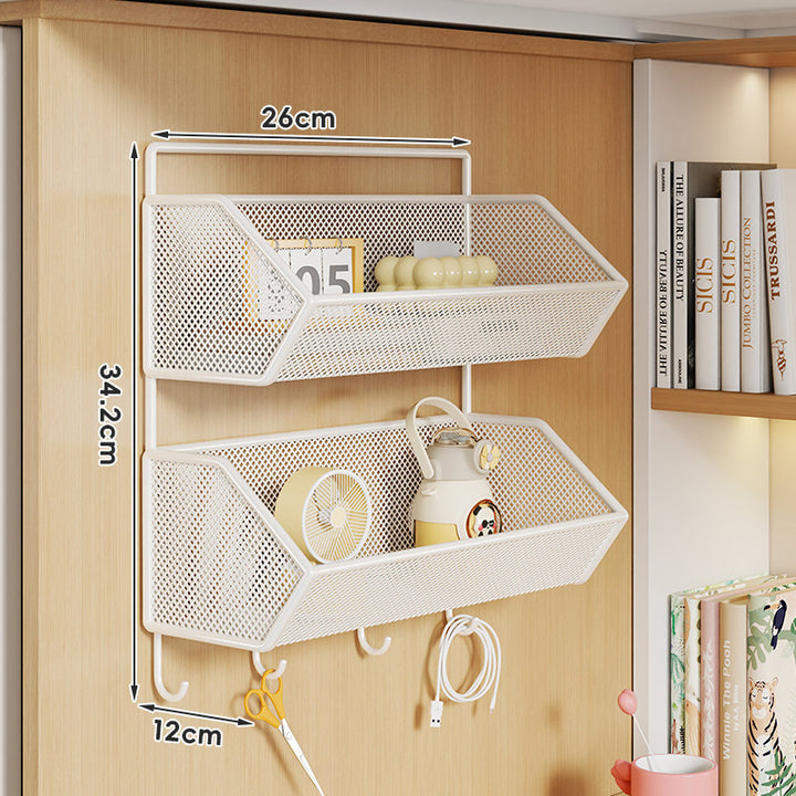 Over-Panel Hanging Mesh Storage Basket Organizer