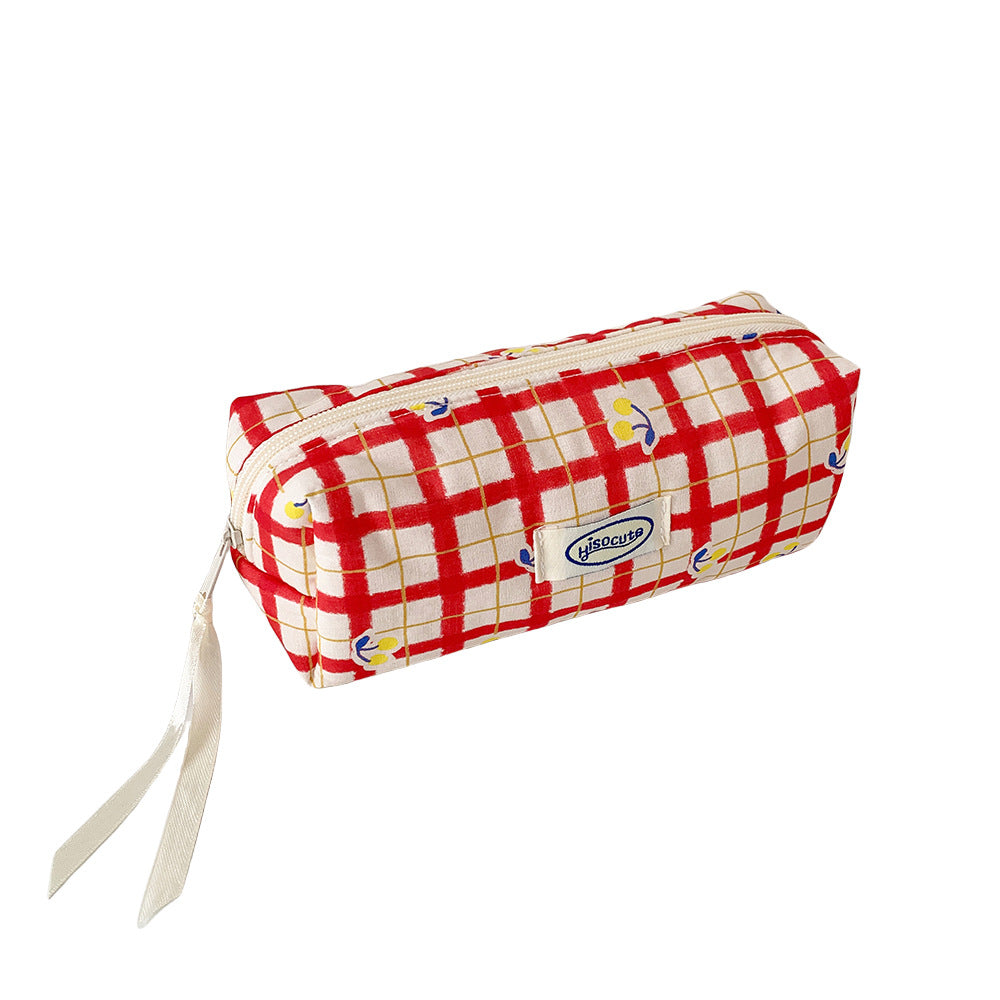 Fashionable Plaid Pencil Case Bowlift