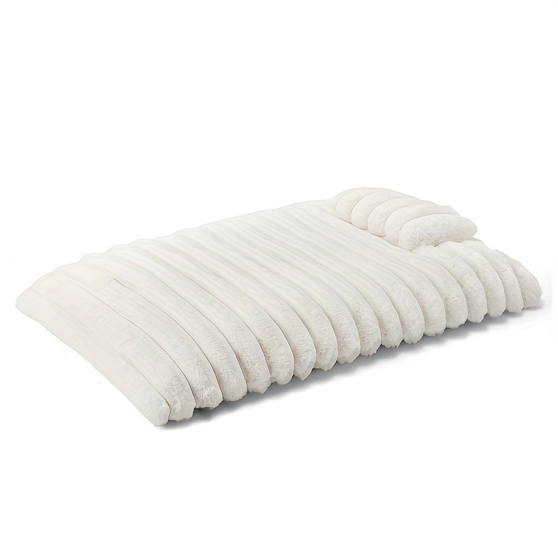 Plush Contoured Pet Sleeping Mat Dog Bed