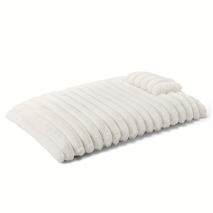Plush Contoured Pet Sleeping Mat Dog Bed