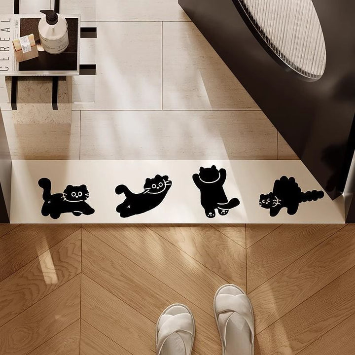 Playful Cat-Themed Door Mat Bowlift