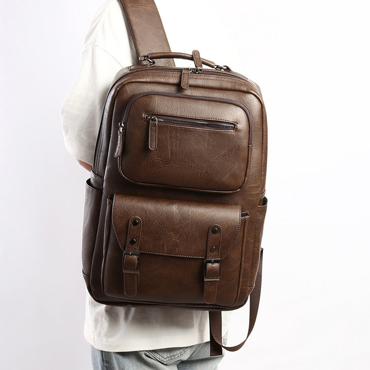 Stylish Multi-Purpose Leather Backpack Bowlift