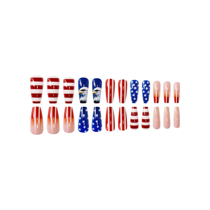 Patriotic Themed Press-On Nail Art Bowlift