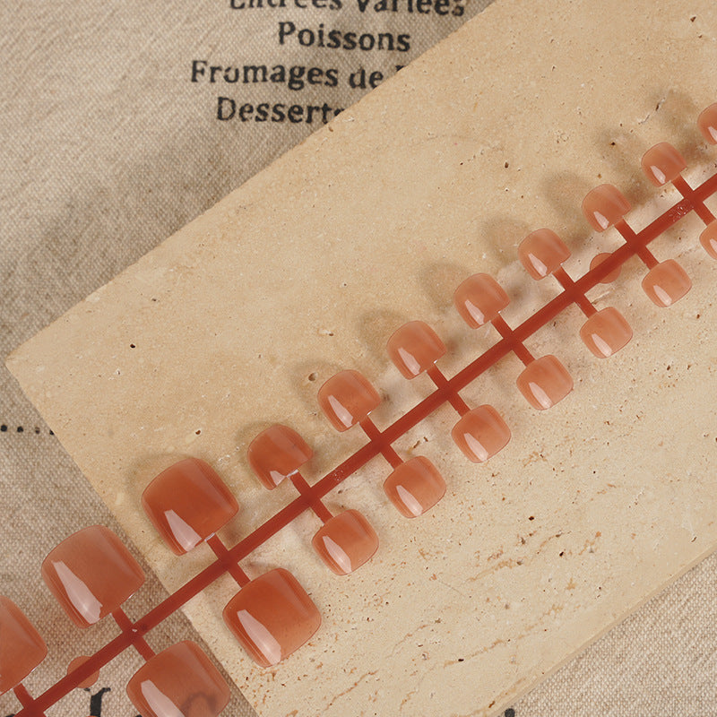 Natural Shiny Press-On Nail Set Bowlift