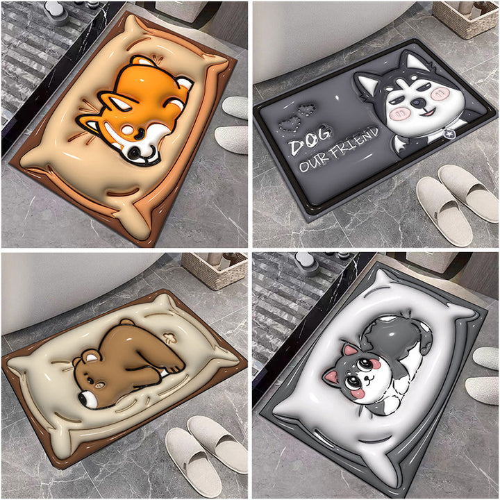 Cute Cartoon Cat Shape Bath Mat Bowlift