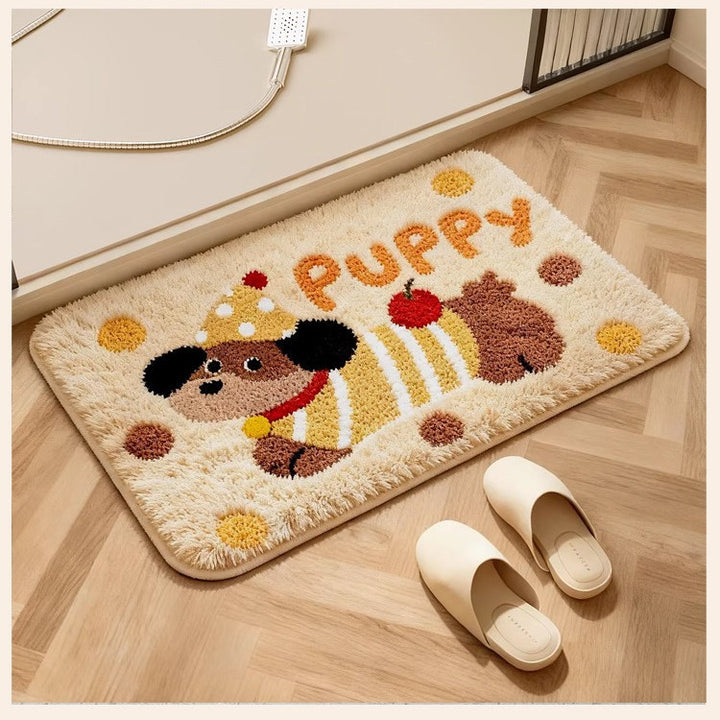 Children's Playful Dog Bath Mat Bowlift