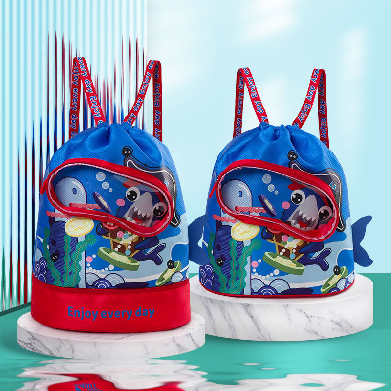 Cartoon-Themed Drawstring Backpack Bowlift