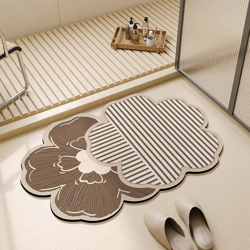 Floral-Shaped Decorative Bath Mat Bowlift