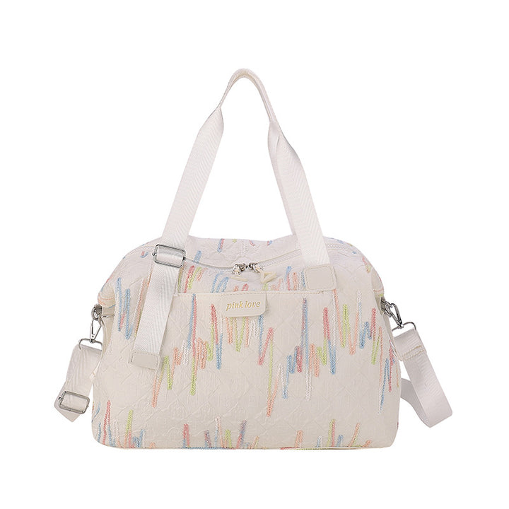 Chic Textured Travel Duffle Bag Bowlift