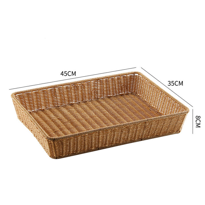 Handwoven Rectangular Storage Tray Bowlift