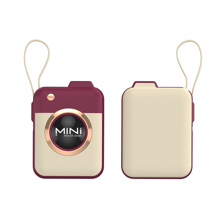 Mini power bank with carrying strap and high capacity Bowlift