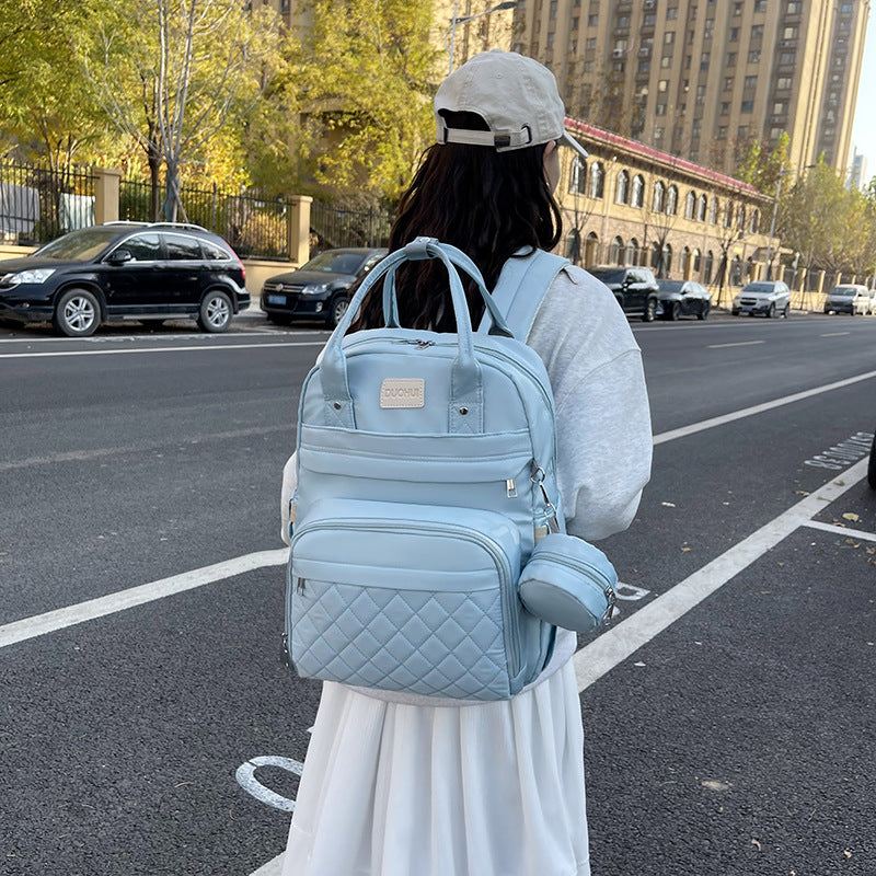 Quilted Multi-Compartment Backpack Bowlift