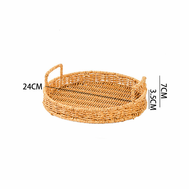 Ladies Round Serving Rack Made of Braided Material Bowlift
