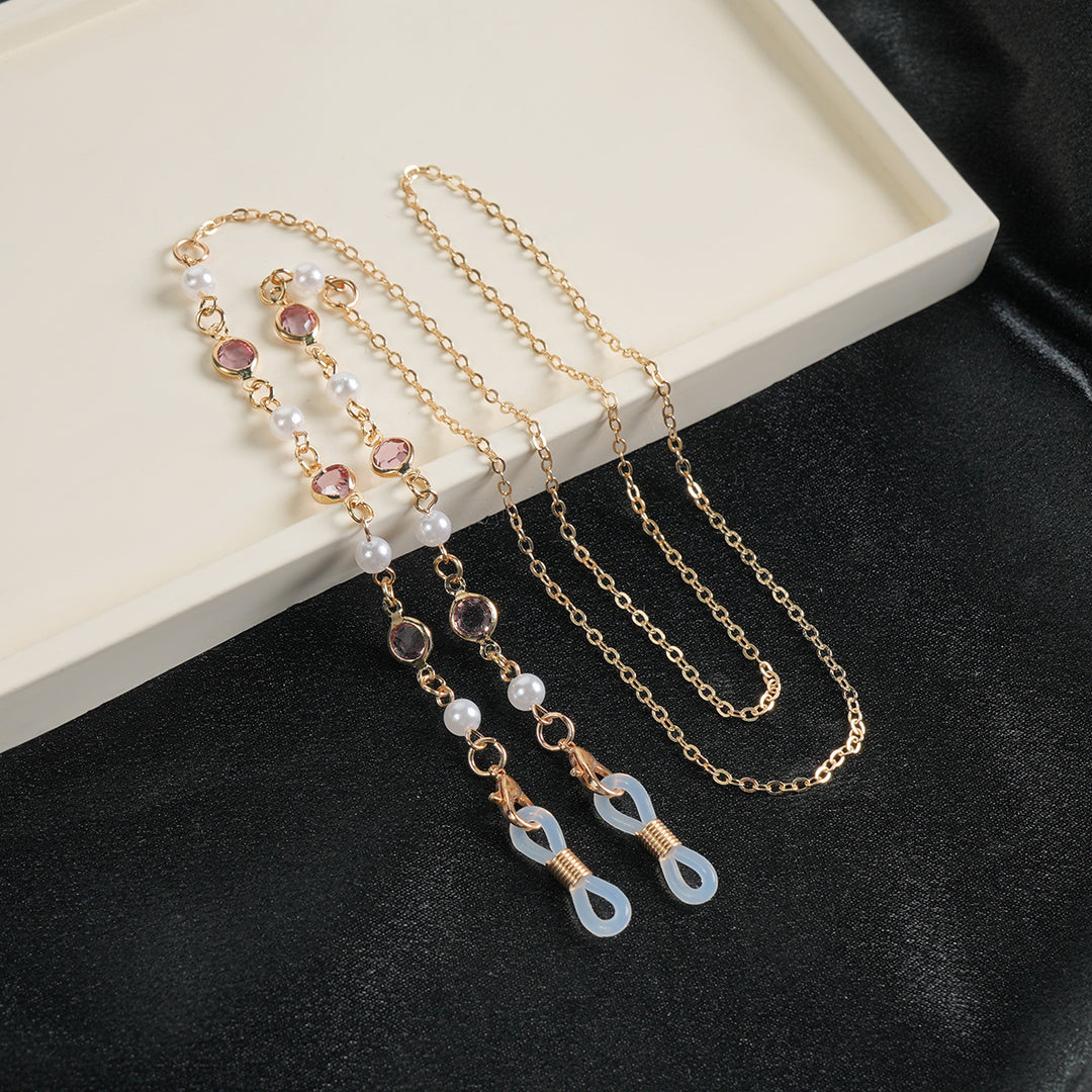 Elegant Gemstone Eyewear Chain Bowlift