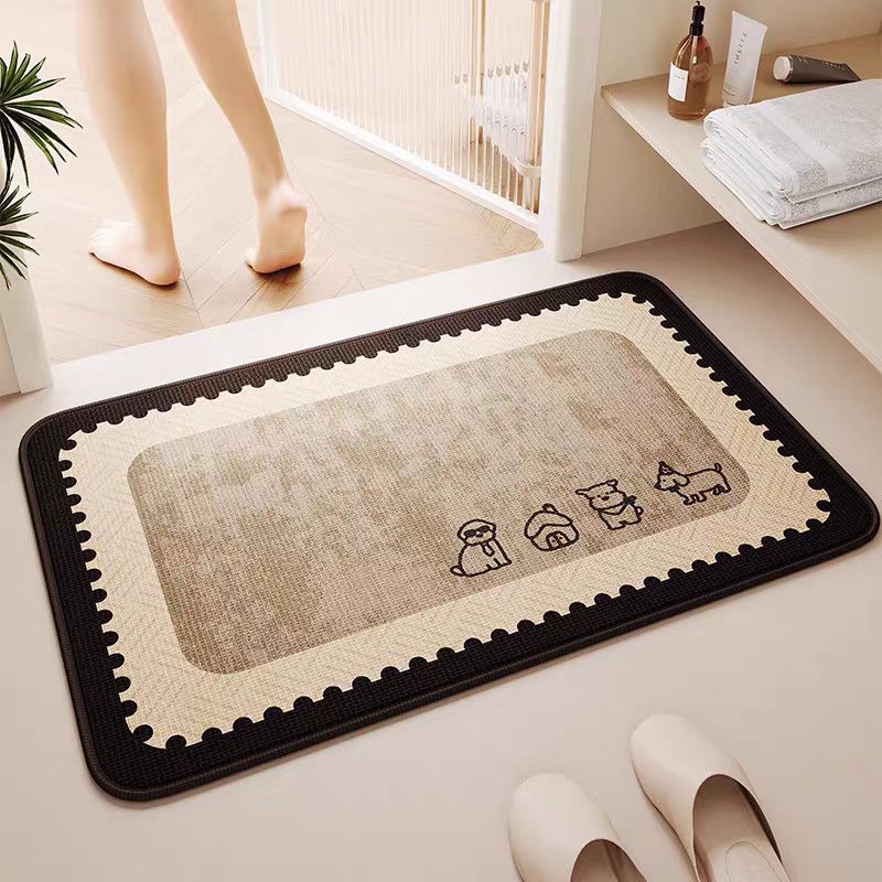 Cute Cartoon Animal-Themed Bathroom Rug