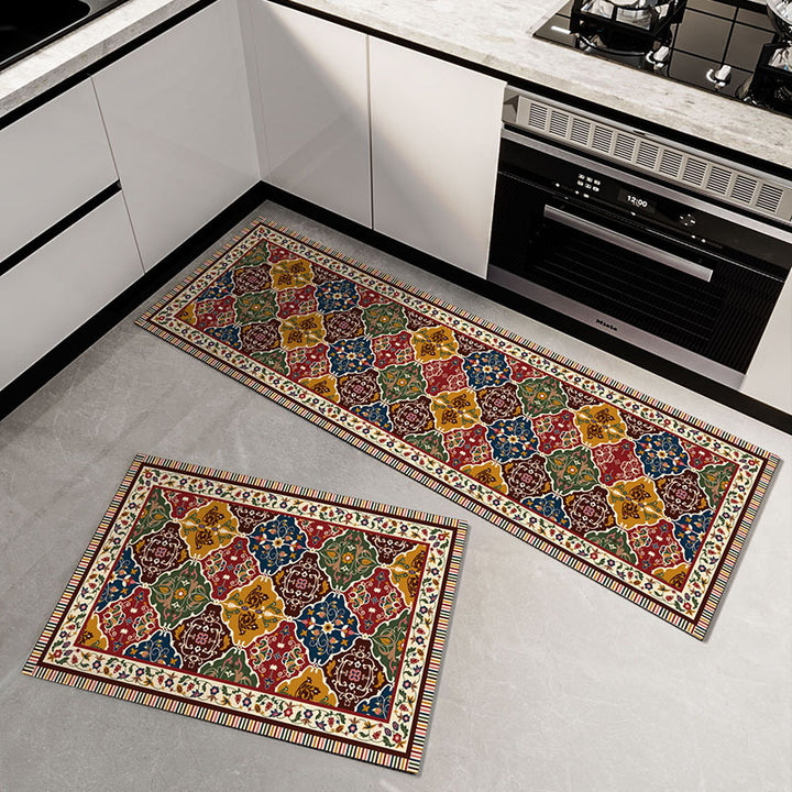 Floral Patterned Kitchen Runner Mat Bowlift