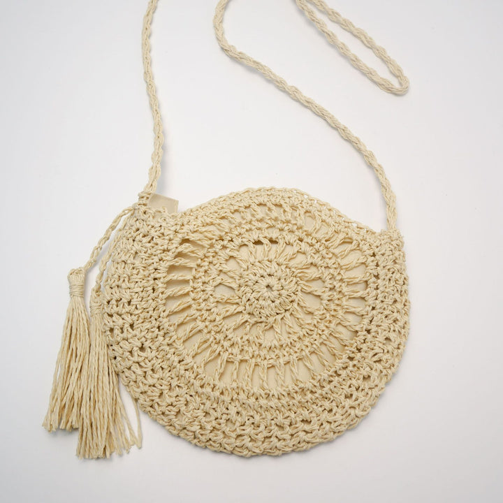 Hand-knotted shoulder bag with tassels Bowlift