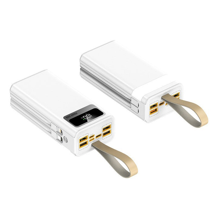 Portable power bank with intelligent LED charging status display and multi-USB ports Bowlift