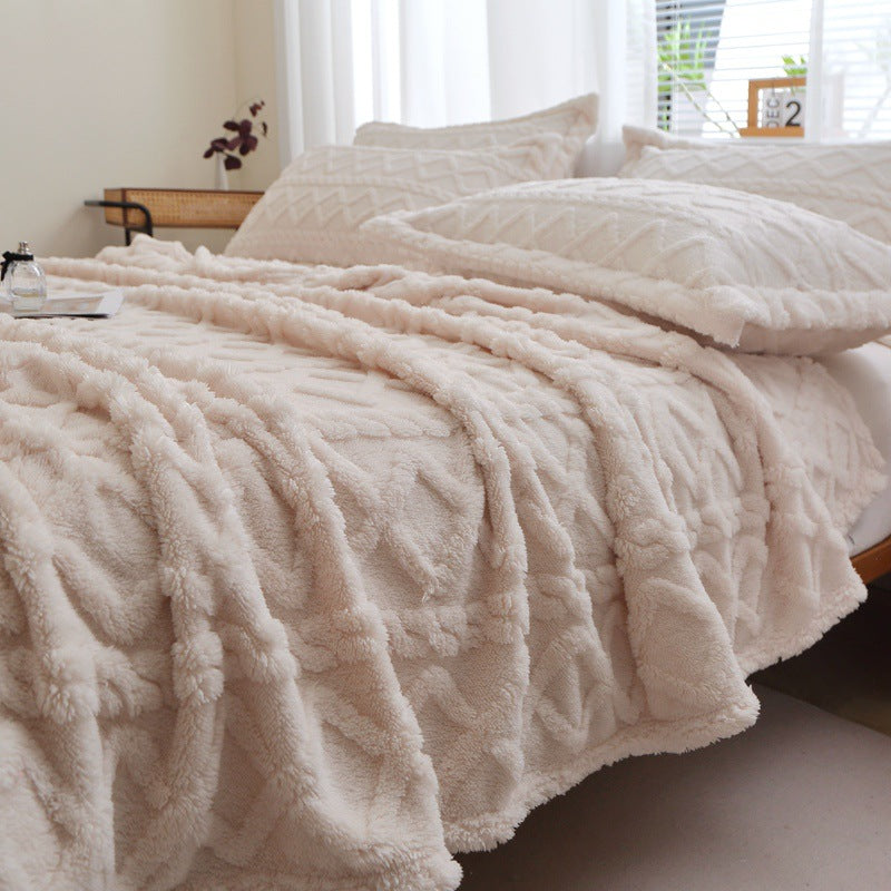 Textured Decorative Throw Blanket Bowlift