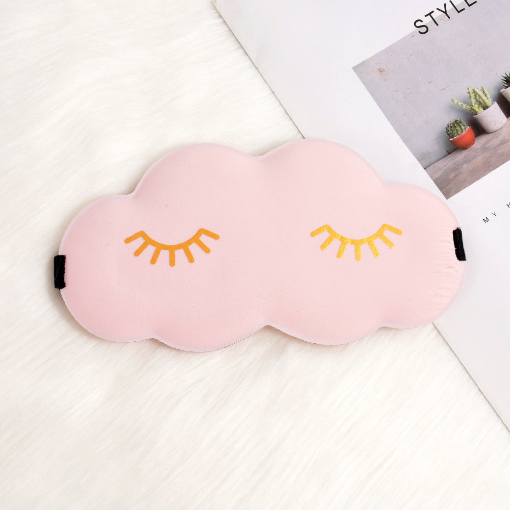 Women's cute cloud sleep mask made of memory foam with ergonomic padding and adjustable elastic band Bowlift