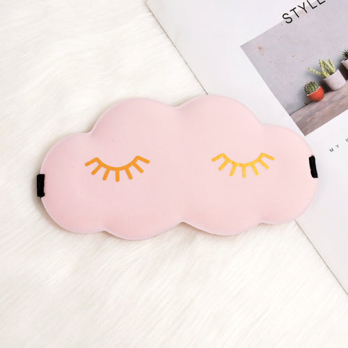 Women's cute cloud sleep mask made of memory foam with ergonomic padding and adjustable elastic band Bowlift
