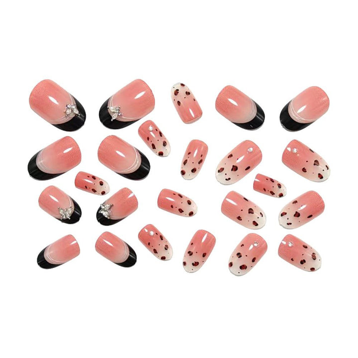 Artificial nails in a modern style with elegant embellishments Bowlift