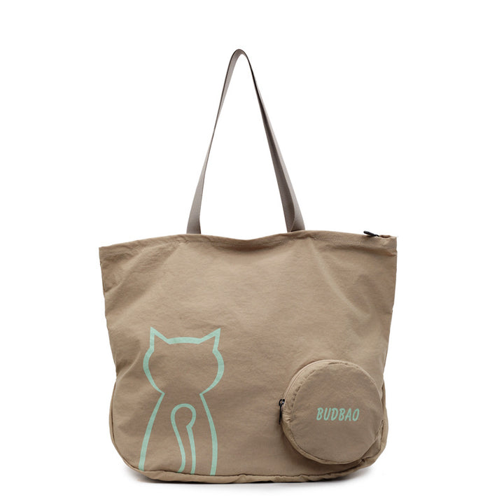 Tote bag with stylish cat design and generous storage space Bowlift