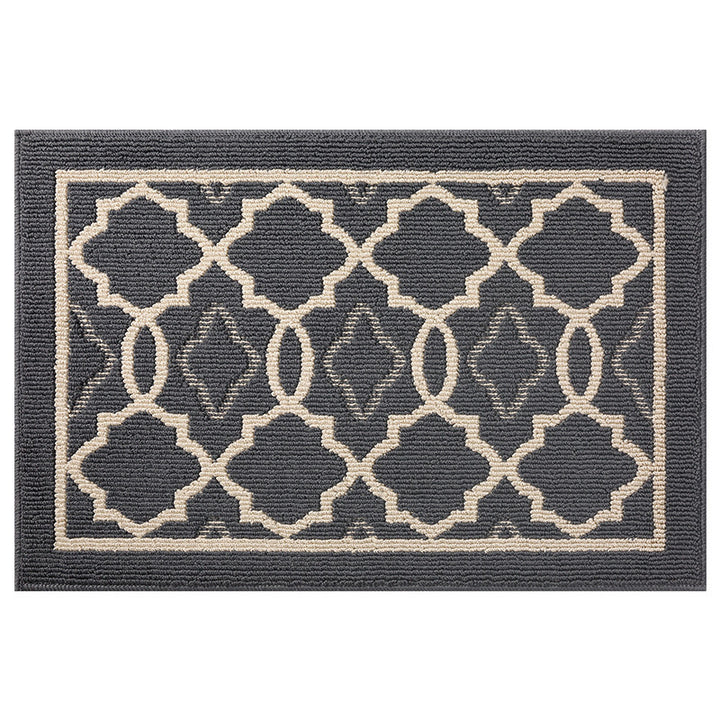 Plush Geometric Kitchen Runner Mat Bowlift