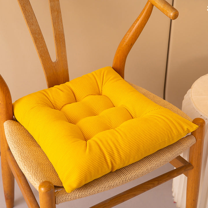 Tufted corduroy seat cushion with high-density polyester fill and anti-slip backing Bowlift