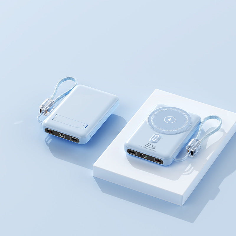 Portable power bank with inductive charging function and LED display Bowlift