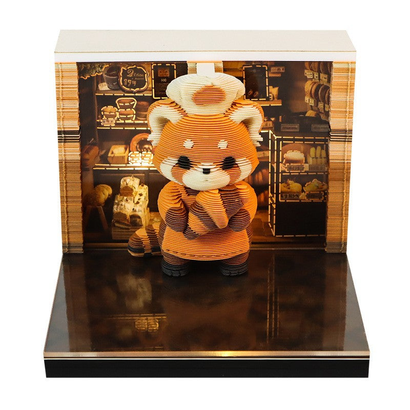 Handcrafted Layered Diorama Led Lightbox With Pop-Up Maple Tree Scene