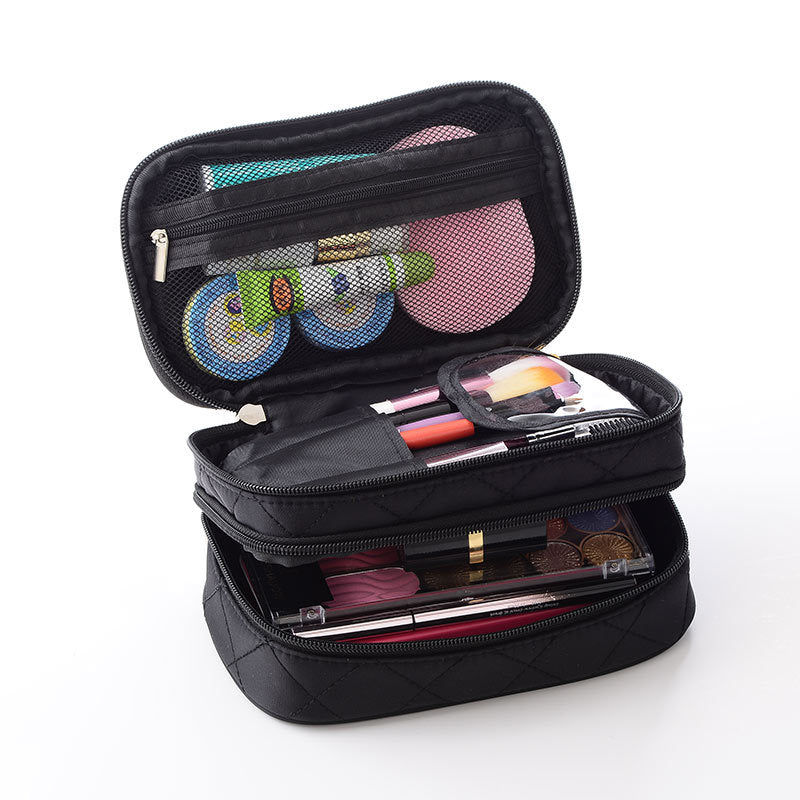 Cosmetic Organizer With Elegant Structure And Practical Carrying Handle Bowlift