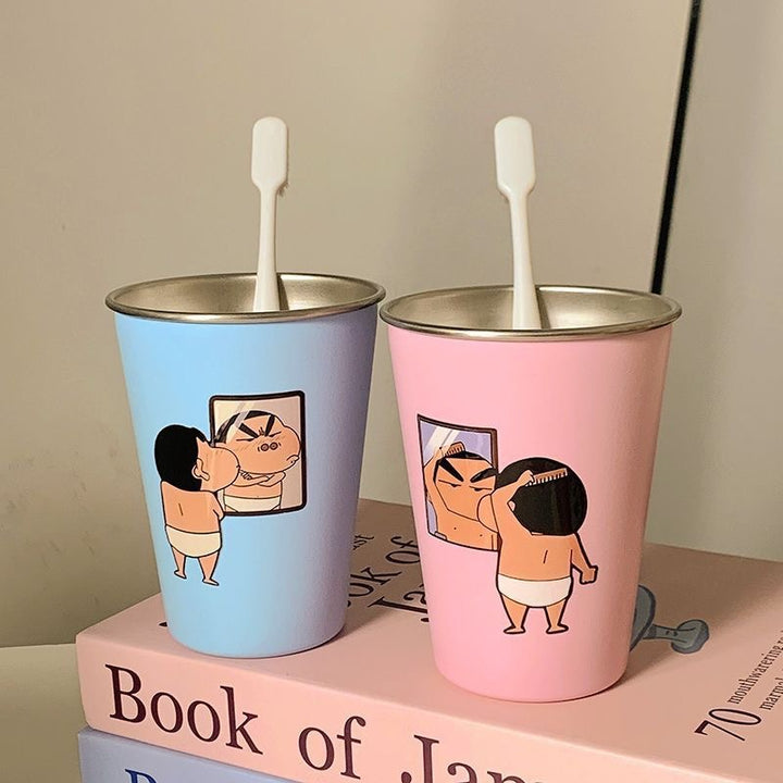 Funny drinking cup with humorous illustration design Bowlift
