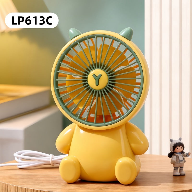 Women's portable USB mini handheld fan with animal design Bowlift
