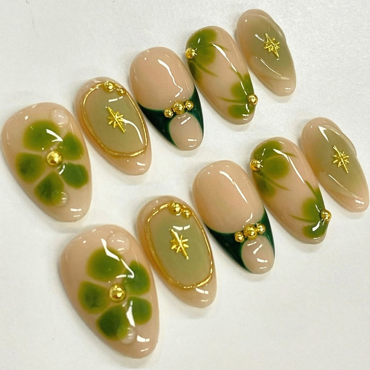 Elegant Botanical Nail Art Bowlift