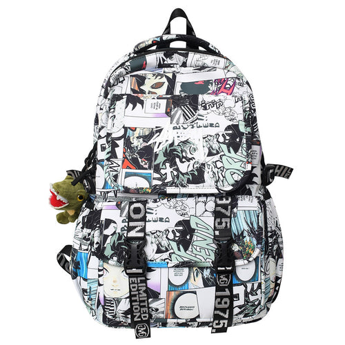 Stylish Graphic Print Backpack Bowlift