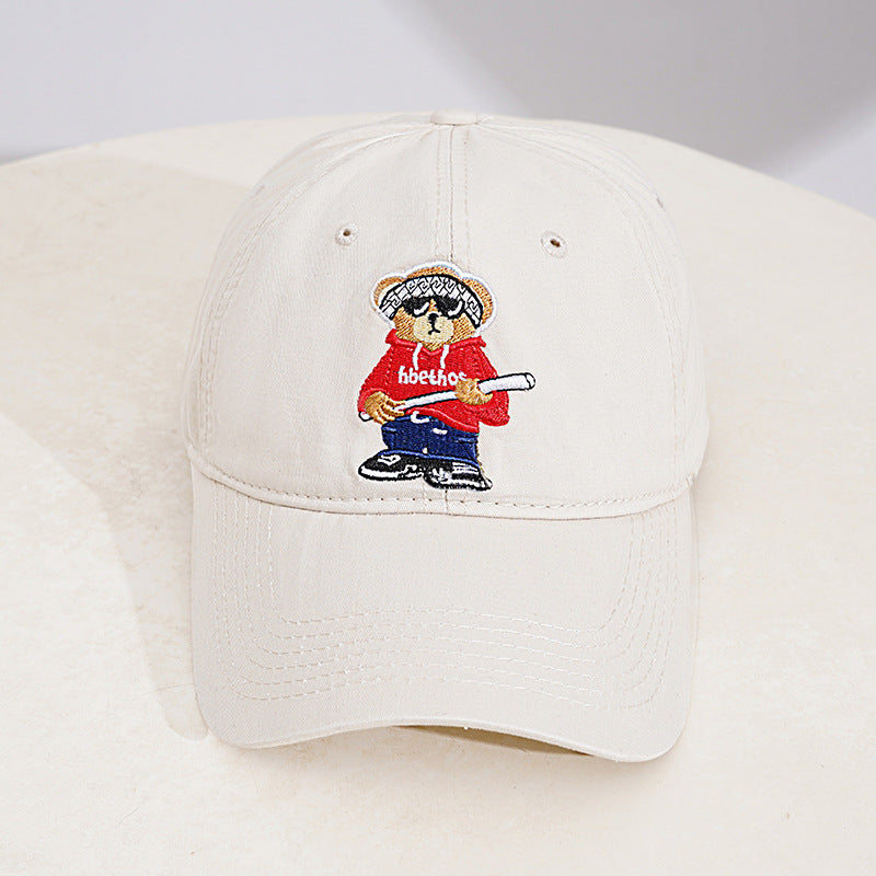 Men's Embroidered Cartoon Character Baseball Cap Bowlift