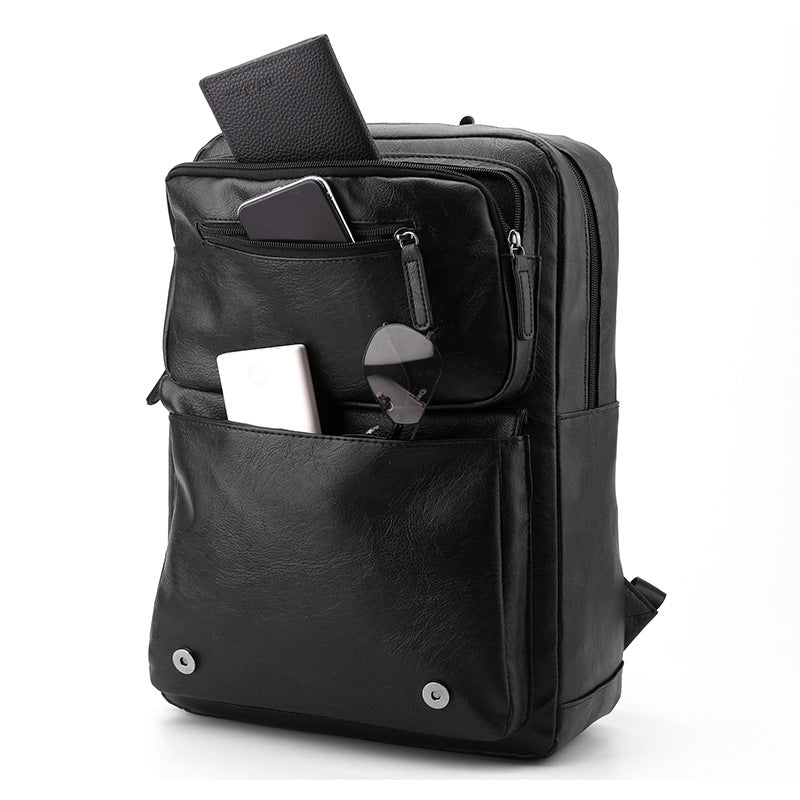 Stylish Leather Backpack Bowlift