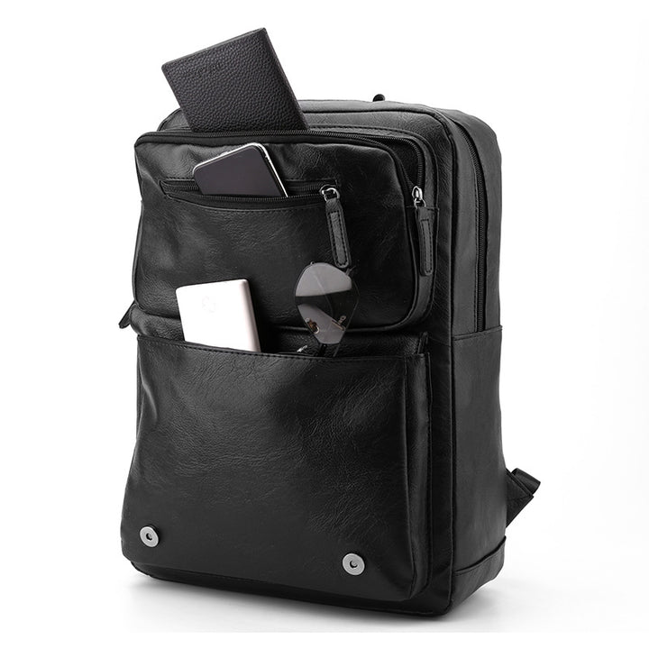 Stylish Leather Backpack Bowlift