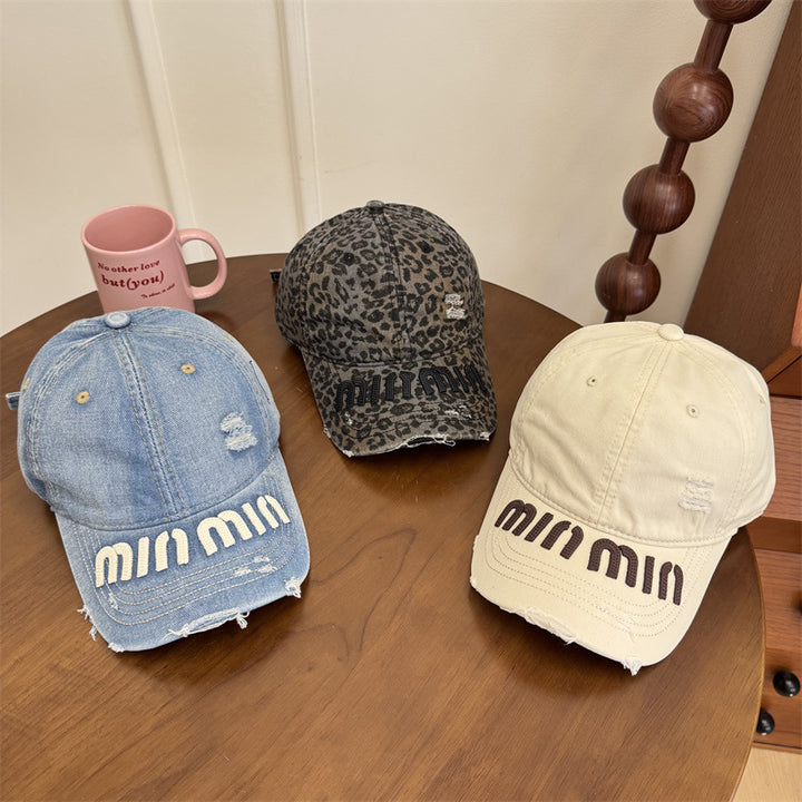 Women's Distressed Graphic Baseball Cap Bowlift