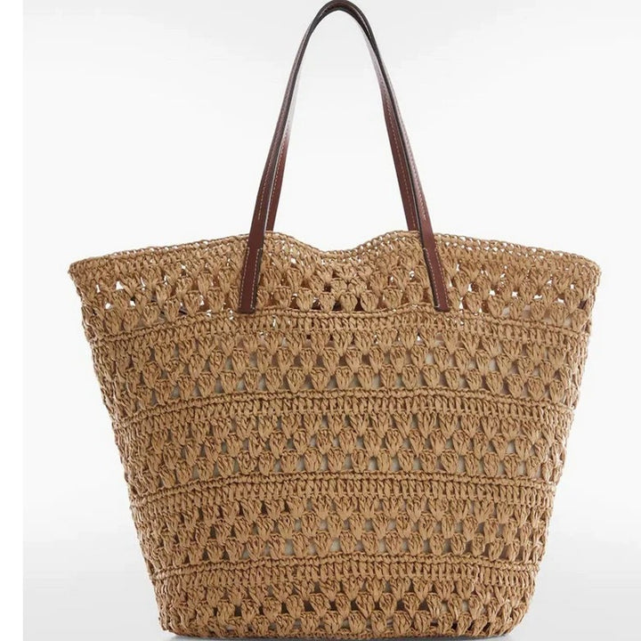 Large Basket Shopper Made of Handwoven Natural Material Bowlift