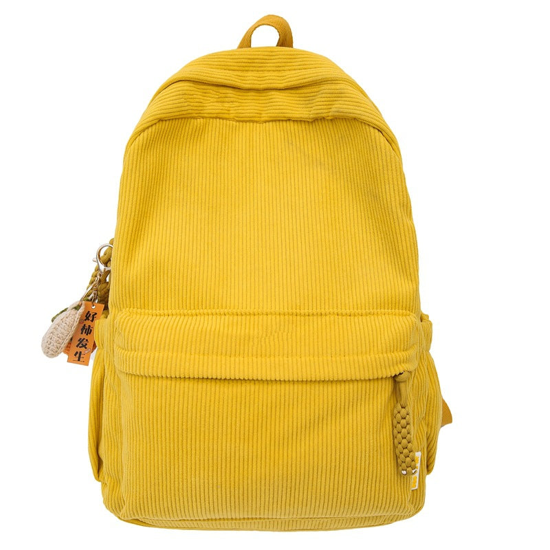 Stylish Corduroy Backpack Bowlift