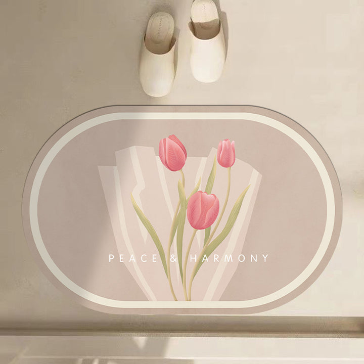 Artistic Floral Area Mat