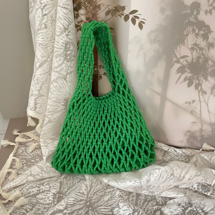 Hand-knotted tote bag in modern design Bowlift